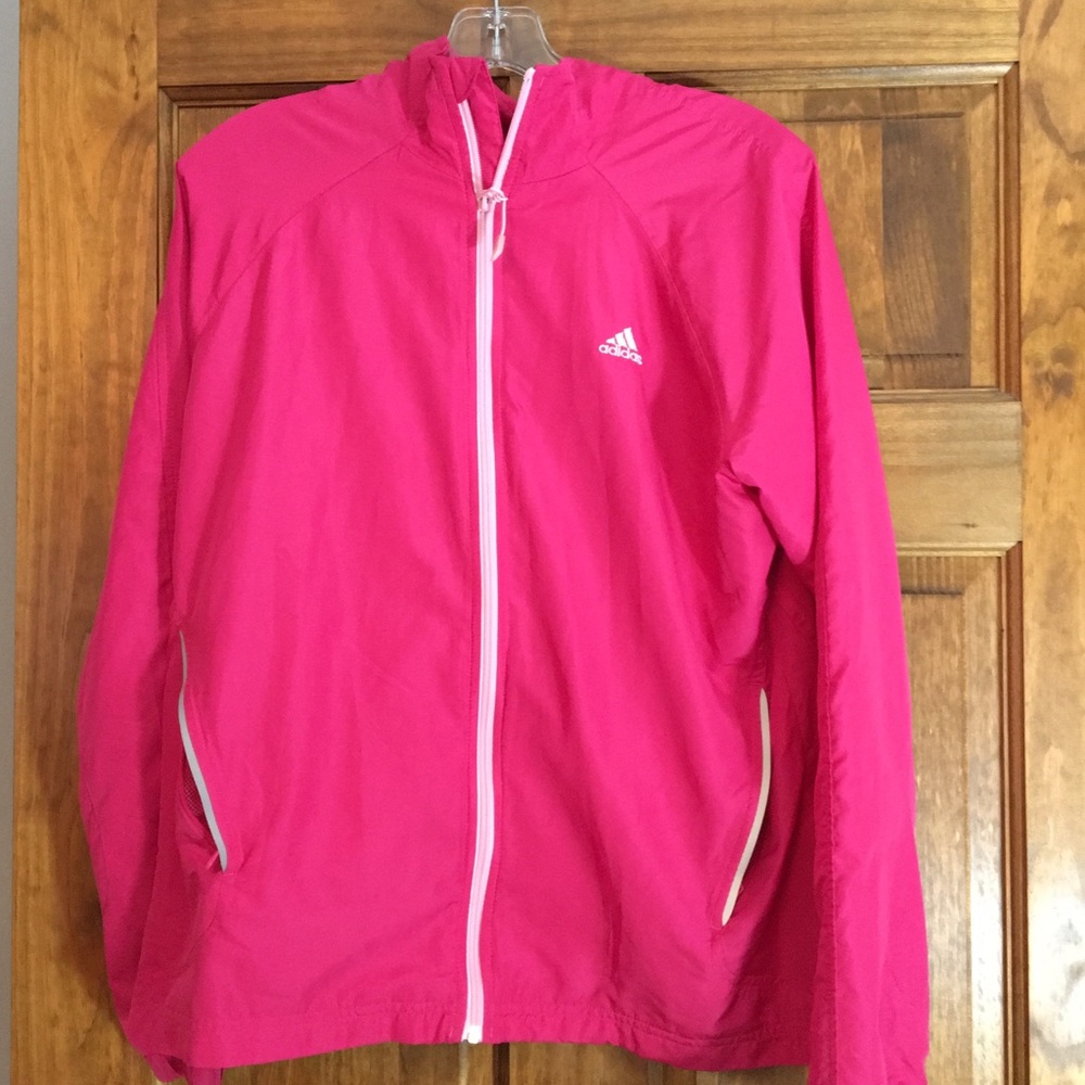 pink adidas windbreaker